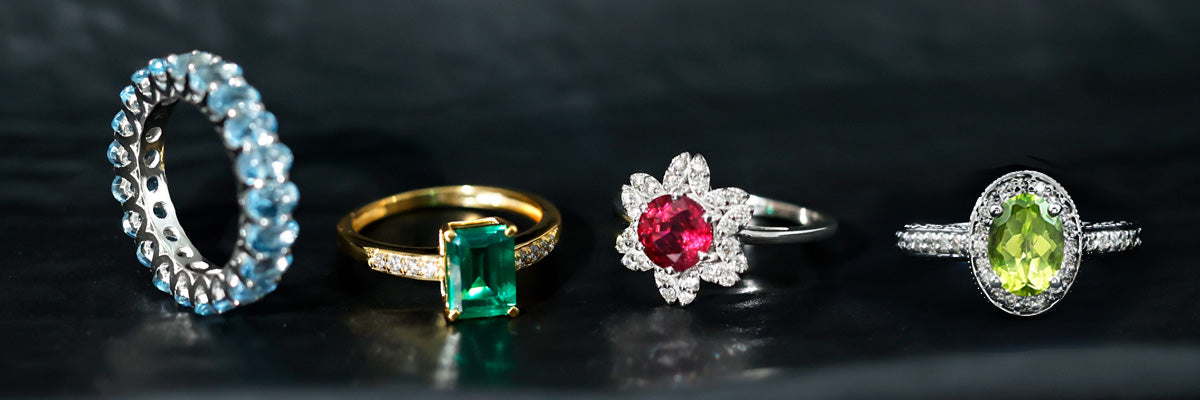 Radiant Love: Coloured Gemstone Engagement Rings and Wedding Bands