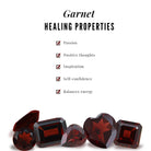 Rosec Jewels-Princess Cut Garnet Engagement Ring with Diamond Accent