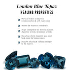 London Blue Topaz Double Band Ring with Diamond London Blue Topaz - ( AAA ) - Quality - Rosec Jewels