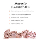 Rosec Jewels-Morganite Designer Teardrop Ring Set with Diamond Halo