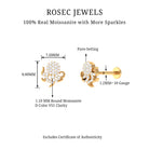 Rosec Jewels-Moissanite Gold Octopus Earring for Cartilage Piercing