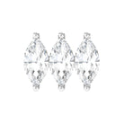 Rosec Jewels-Marquise Moissanite 3 Stone Earring for Helix Piercing