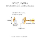 Rosec Jewels-Pear Shape Moissanite Wing Cartilage Earring