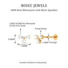 Rosec Jewels-Pear Shape Moissanite Drop Earring for Helix Piercing