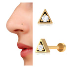 Rosec Jewels-Real Diamond Minimal Gold Triangle Nose Stud