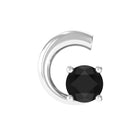 Rosec Jewels-Simple Black Onyx Crescent Moon Earring for Conch Piercing