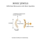 Rosec Jewels-Moissanite Curved Crawler Earring for Helix Piercing