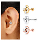 Rosec Jewels-Round Certified Moissanite Unique Conch Earring