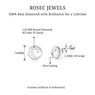 Rosec Jewels-Real Diamond Circle Earring for Cartilage Piercing