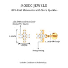 Rosec Jewels-Quirky Moissanite Dainty Cartilage Earring in Gold