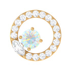 Rosec Jewels-Ethiopian Opal and Moissanite Eternity Cartilage Earring in Gold