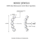 Rosec Jewels-Round Moissanite Gold Crawler Earring for Helix Piercing