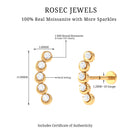 Rosec Jewels-Round Moissanite Gold Crawler Earring for Helix Piercing