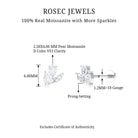 Rosec Jewels-Pear and Marquise Cut Moissanite Cluster Cartilage Earring