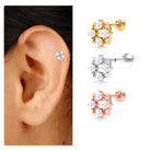 Rosec Jewels-Unique Round Moissanite Conch Earring in Gold