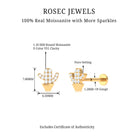 Rosec Jewels-Moissanite Gold Cactus Earring for Cartilage Piercing