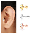 Rosec Jewels-Genuine Diamond Gold Quirky Cartilage Earring