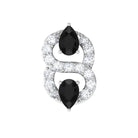 Rosec Jewels-Pear Black Onyx and Moissanite Infinity Helix Earring