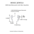 Rosec Jewels-Marquise Moissanite Leaf Earring for Helix Piercing