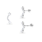 Rosec Jewels-Marquise and Round Cut Moissanite Star Climber Earring