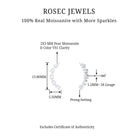 Rosec Jewels-Certified Pear Cut Moissanite Ear Crawler Earring