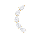 Rosec Jewels-Certified Pear Cut Moissanite Ear Crawler Earring