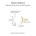 Rosec Jewels-Certified Pear Cut Moissanite Ear Crawler Earring