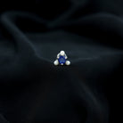 Rosec Jewels-Blue Sapphire and Freshwater Pearl Cartilage Earring