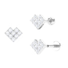 Rosec Jewels-Contemporary Moissanite Geometric Earring for Helix Piercing