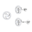 Rosec Jewels-Certified Moissanite Swirl Cartilage Earring in Gold