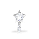 Rosec Jewels-Unique Moissanite Star Drop Earring for Cartilage Piercing