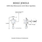 Rosec Jewels-Unique Moissanite Star Drop Earring for Cartilage Piercing