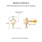 Rosec Jewels-Unique Moissanite Star Drop Earring for Cartilage Piercing