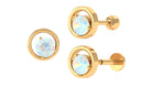 Rosec Jewels-Round Ethiopian Opal Solitaire Circle Cartilage Earring