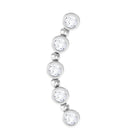 Rosec Jewels-Bezel Set Diamond Crawler Earring for Cartilage Piercing