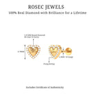 Rosec Jewels-Cute Diamond Love Heart Earring for Helix Piercing