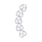 Rosec Jewels-Real Diamond Heart Crawler Earring for Helix Piercing