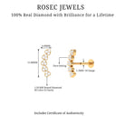 Rosec Jewels-Real Diamond Heart Crawler Earring for Helix Piercing