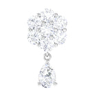 Rosec Jewels-Elegant Diamond Flower Cartilage Drop Earring