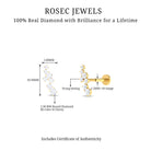 Rosec Jewels-Simple Diamond Helix Piercing Earring with Flat Back