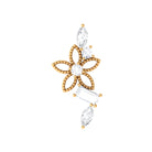 Rosec Jewels-Real Diamond Flower Crawler Earring for Helix Piercing