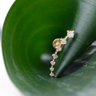 Rosec Jewels-Real Diamond Ear Climber Earring for Helix Piercing