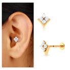 Rosec Jewels-Genuine Diamond Cluster Upper Lobe Earring