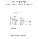 Rosec Jewels-Certified Moissanite Penguin Cartilage Earring