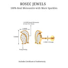 Rosec Jewels-Certified Moissanite Penguin Cartilage Earring