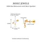 Rosec Jewels-Heart and Arrow Moissanite Earring for Cartilage Piercing