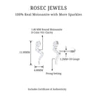 Rosec Jewels-Genuine Moissanite Snake Earring for Cartilage Piercing