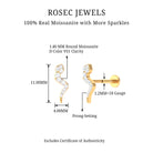 Rosec Jewels-Genuine Moissanite Snake Earring for Cartilage Piercing