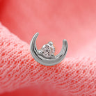 Rosec Jewels-Genuine Diamond Crescent Moon Helix Earring