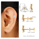 Rosec Jewels-Marquise Moissanite Floral Helix Earring in Gold